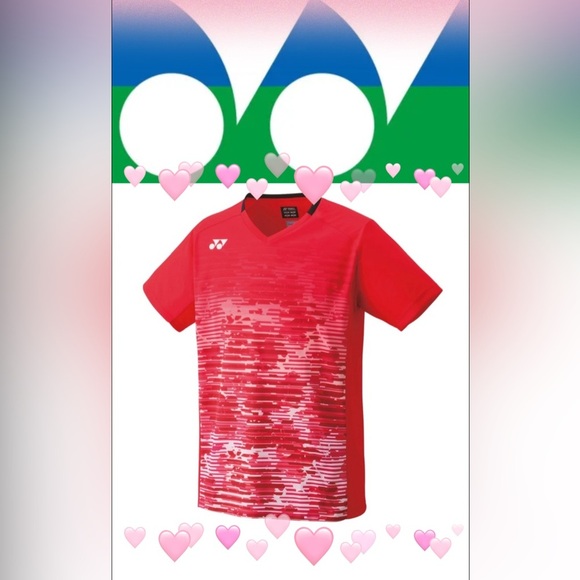 Yonex Mens Crew Neck game Shirt (Clear Red) with excellent condition - Picture 6 of 7
